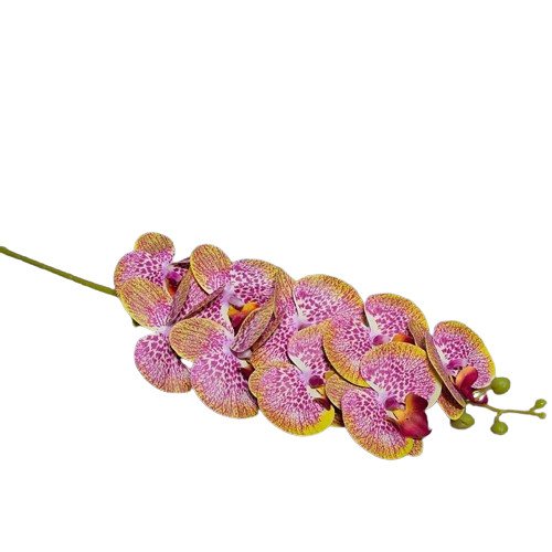 100 cm sárga-lila orchidea 3 db