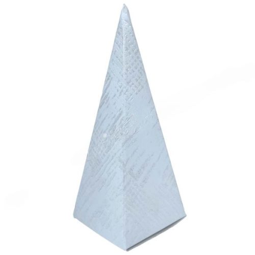 Papírdoboz, piramis, törtfehér, 4,5x11,5 cm