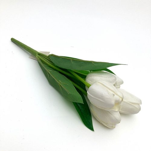 5 szálas fehér tulipán csokor