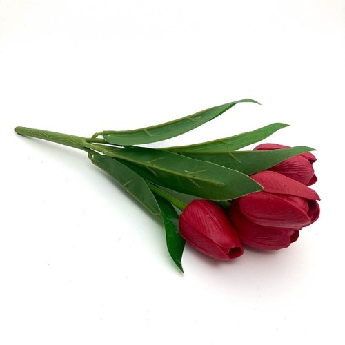 5 szálas piros tulipán csokor