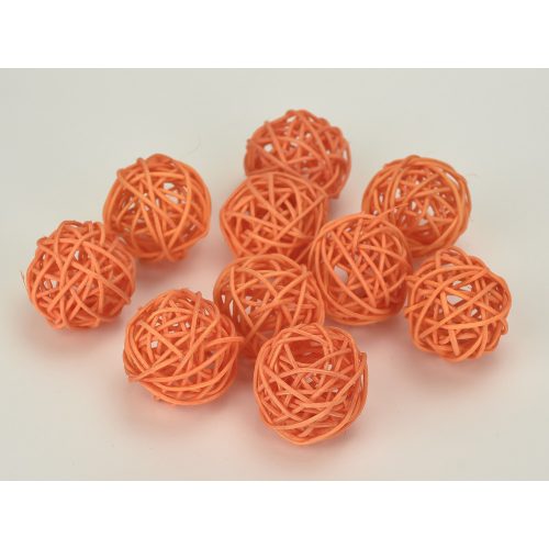 Vessző gömb narancs 4cm 10db/csomag