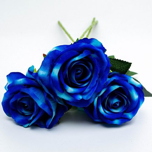 Bársony tapintású kék rózsa 50 cm