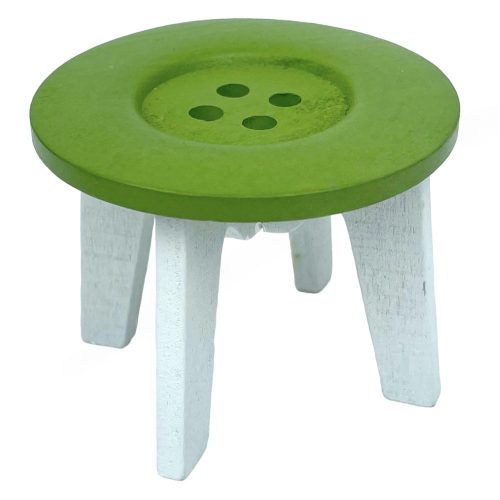 Gomb asztal, zöld, 6x4,8 cm