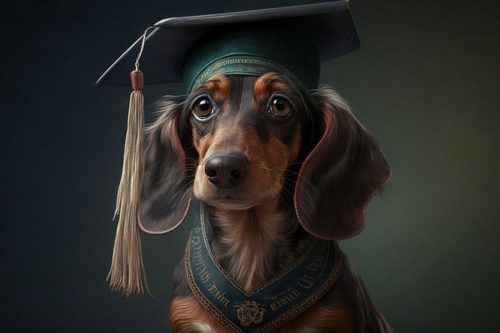 Diplomázott kutyus vászonkép