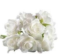 Fehér polifoam rózsa csokor 7-8 cm