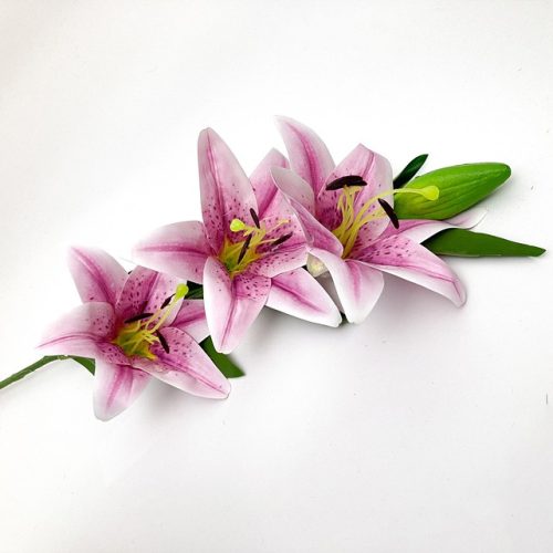 Gumi tapintású lila liliom 100 cm
