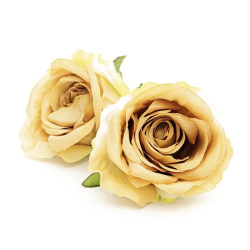 Hamvas világos barna rózsafej 9-10 CM