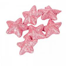 Polisztirol csillag rózsaszín 20 db