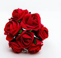 Vörös polifoam rózsa csokor