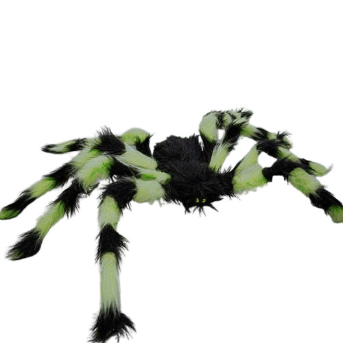 Óriás zöld-fekete mű pók 75 cm